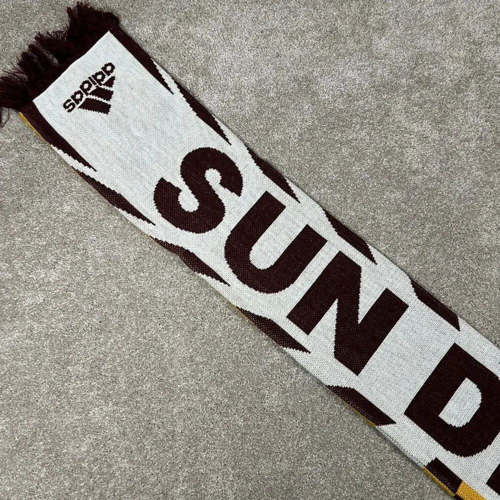 Adidas Unisex One Size Maroon Yellow Football Arizona State Sun Devils Scarf NWT